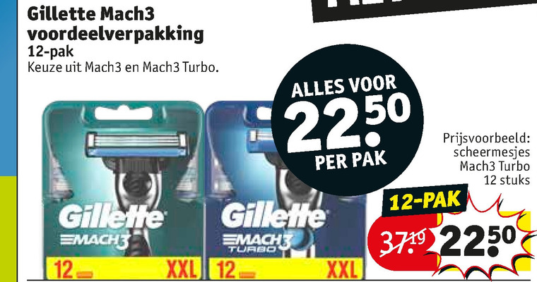 Gillette   scheermesjes folder aanbieding bij  Kruidvat - details