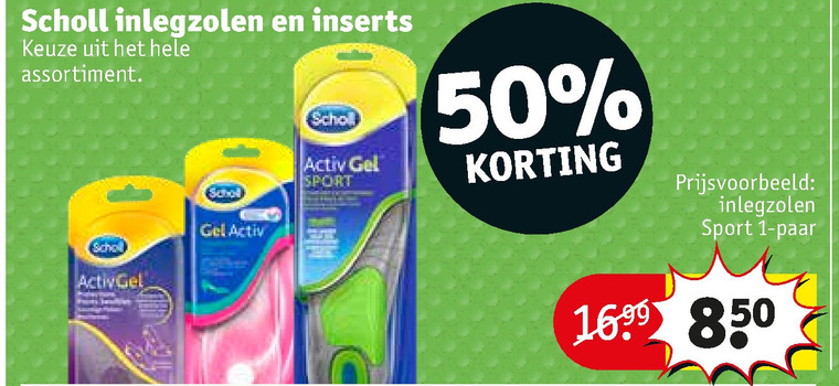 Scholl inlegzolen folder aanbieding bij - details