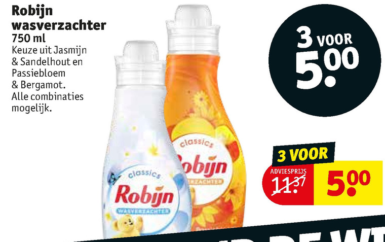 Robijn   wasverzachter folder aanbieding bij  Kruidvat - details