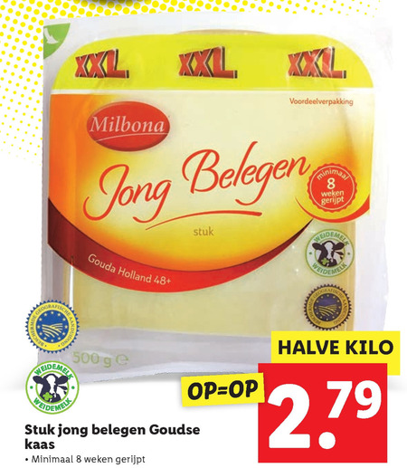 Milbona   kaas folder aanbieding bij  Lidl - details