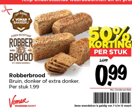 Robber   brood folder aanbieding bij  Vomar - details