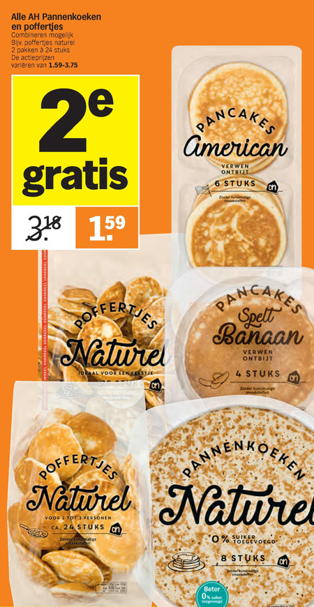 Albert Heijn Huismerk   pannenkoek, poffertjes folder aanbieding bij  Albert Heijn - details