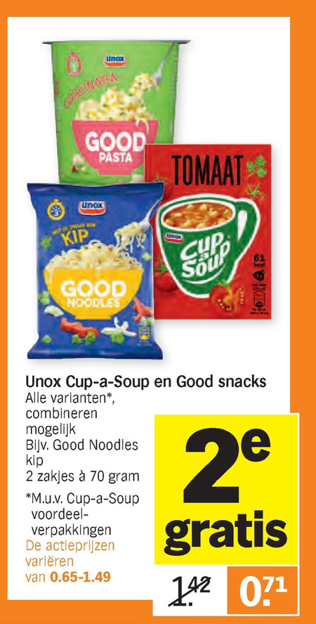 Cup a Soup   noodles, soep folder aanbieding bij  Albert Heijn - details