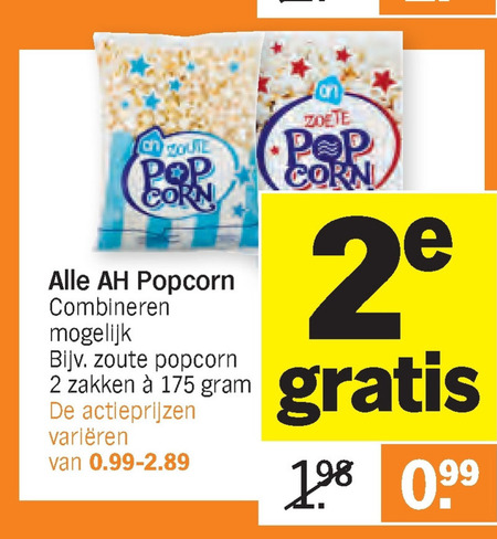 Albert Heijn Huismerk   popcorn folder aanbieding bij  Albert Heijn - details