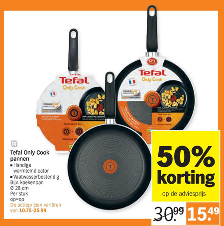 Tefal   koekenpan folder aanbieding bij  Albert Heijn - details