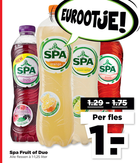 Spa en Fruit   fruitdrank folder aanbieding bij  Plus - details