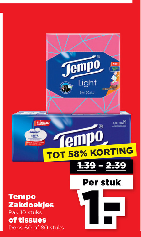 zakdoek, tissue folder aanbieding bij -