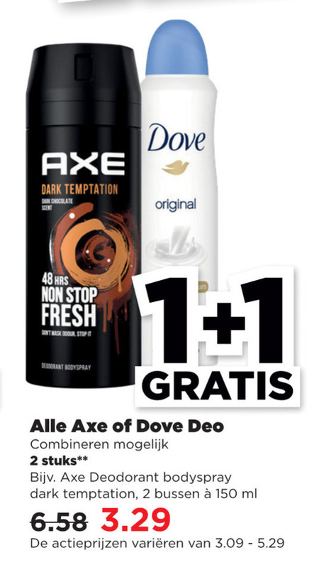 Dove   deodorant folder aanbieding bij  Plus - details