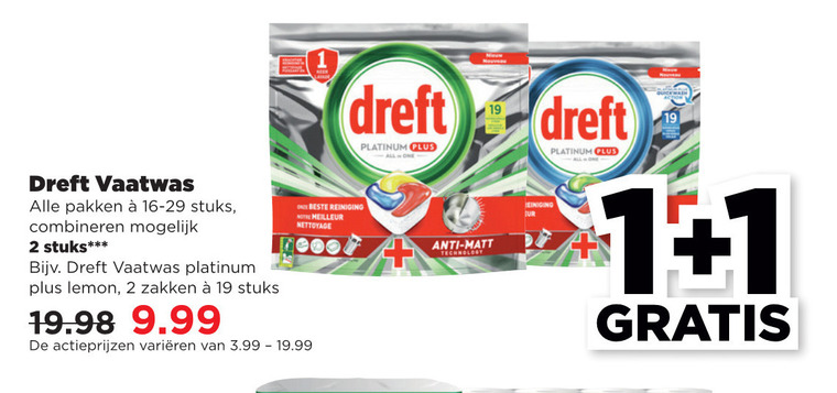 Dreft   vaatwasmiddel folder aanbieding bij  Plus - details