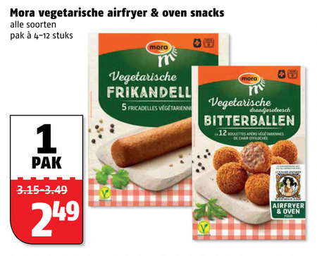 Mora   vegetarisch, bitterballen folder aanbieding bij  Poiesz - details