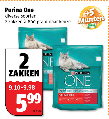 One   kattenvoer folder aanbieding bij  Poiesz - details