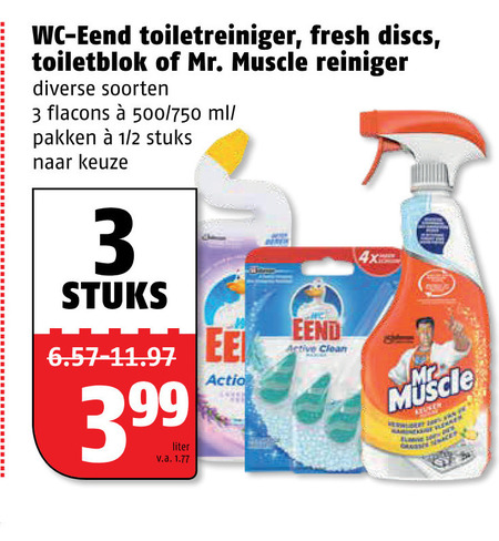 WC Eend   toiletreiniger, allesreiniger folder aanbieding bij  Poiesz - details