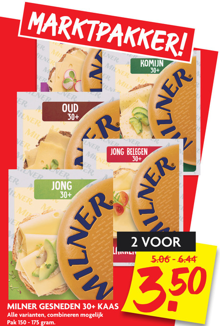 Milner   kaasplakken folder aanbieding bij  Dekamarkt - details