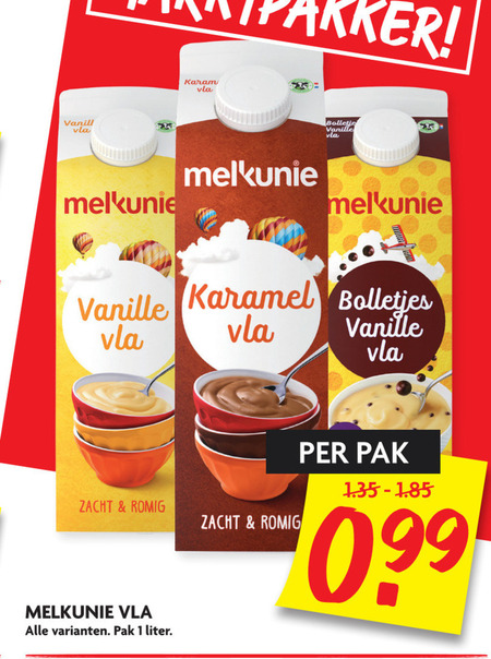 Melkunie   vla folder aanbieding bij  Dekamarkt - details