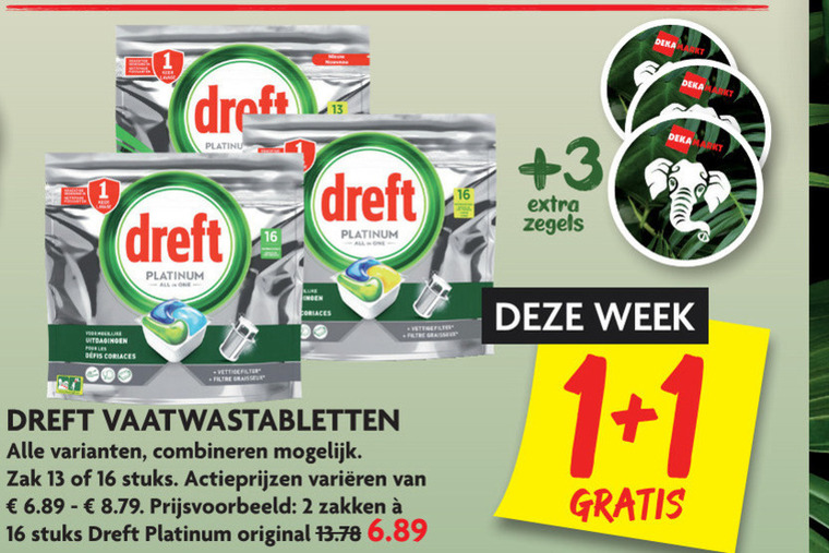 Dreft   vaatwasmiddel folder aanbieding bij  Dekamarkt - details