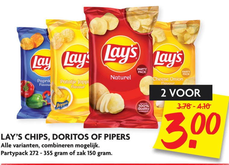 Lays   zoutje, chips folder aanbieding bij  Dekamarkt - details