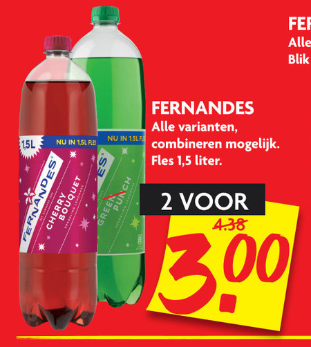 Fernandes   frisdrank folder aanbieding bij  Dekamarkt - details