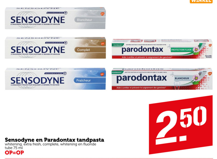 Sensodyne   tandpasta folder aanbieding bij  Coop - details