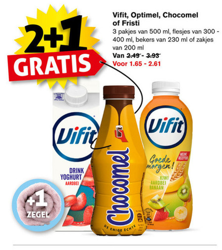 Chocomel   melkdrank, drinkyoghurt folder aanbieding bij  Hoogvliet - details