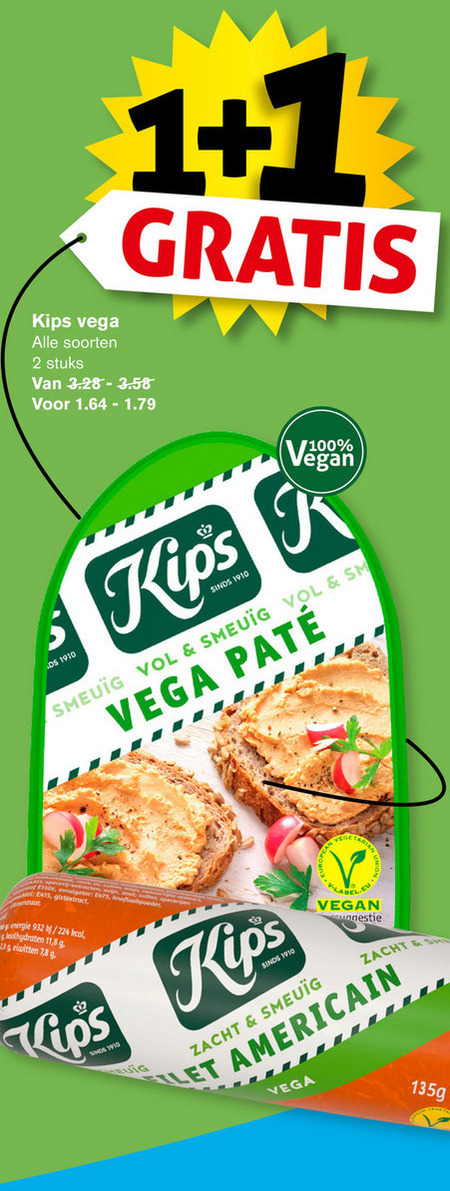 Kips   vegetarisch folder aanbieding bij  Hoogvliet - details