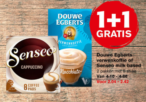 Douwe Egberts   oploskoffie, koffiepad folder aanbieding bij  Hoogvliet - details