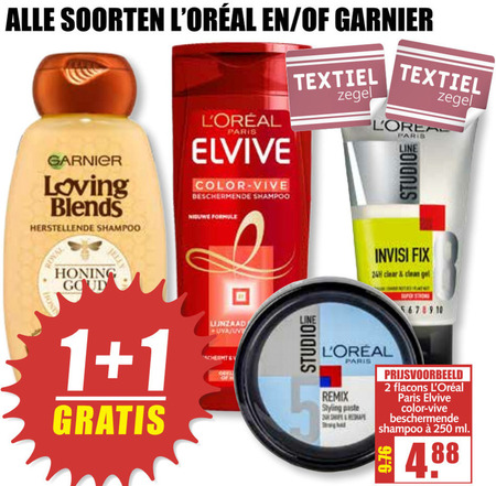 Garnier Loving Blends   haargel, conditioner folder aanbieding bij  MCD Supermarkt Basis - details