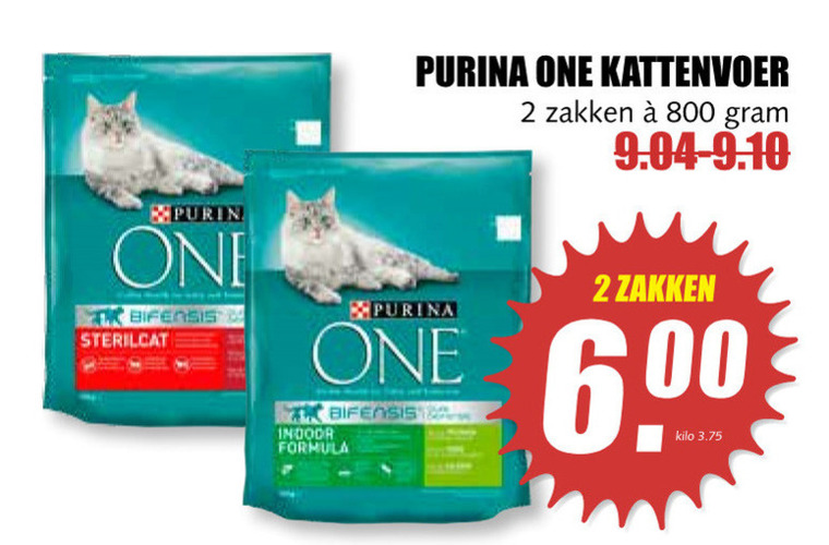 One   kattenvoer folder aanbieding bij  MCD Supermarkt Basis - details