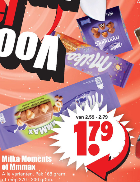 Milka   chocolade folder aanbieding bij  Dirk - details