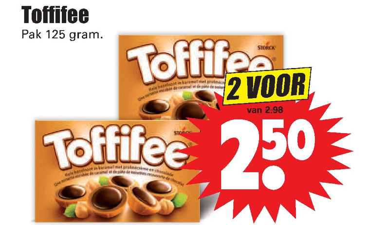 Toffifee   chocolade folder aanbieding bij  Dirk - details