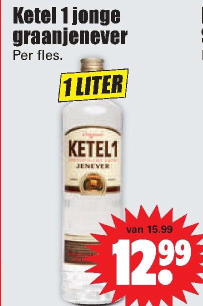 Ketel 1   jenever folder aanbieding bij  Dirk - details