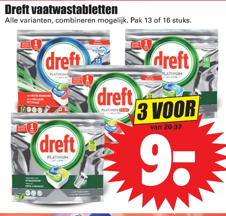 Dreft   vaatwasmiddel folder aanbieding bij  Dirk - details