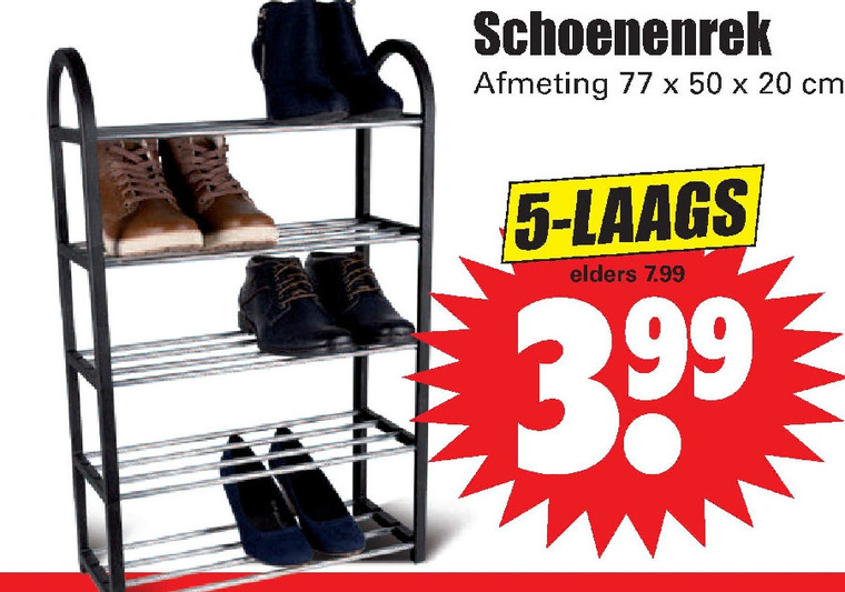 fluit Bezighouden Achtervoegsel schoenenrek folder aanbieding bij Dirk - details