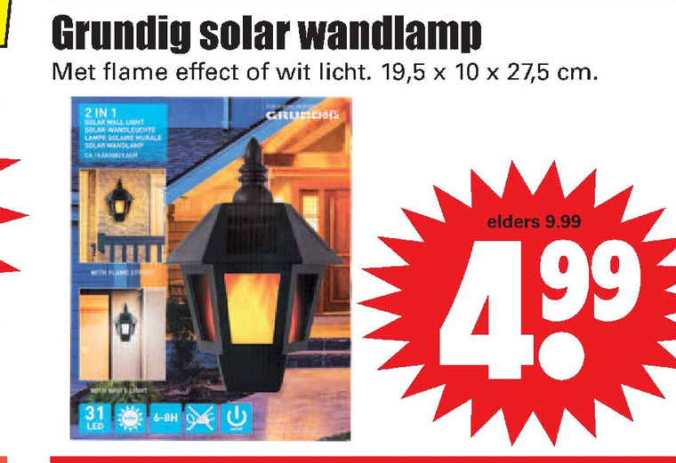Grundig   solarlamp folder aanbieding bij  Dirk - details