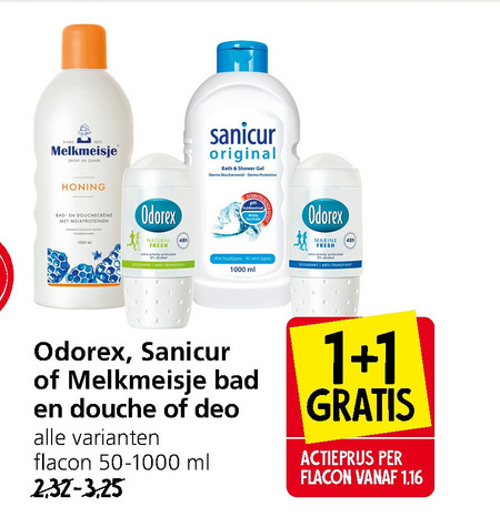 Melkmeisje   douchegel, deodorant folder aanbieding bij  Jan Linders - details