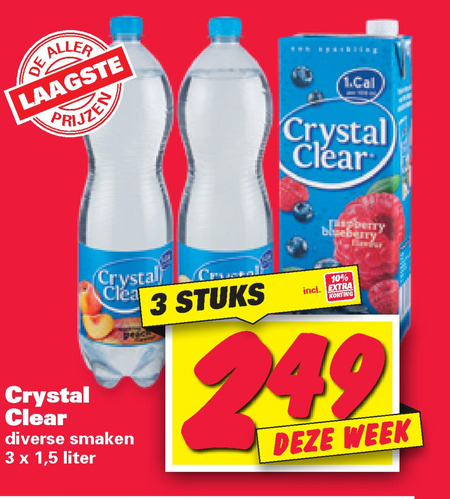 Crystal Clear   fruitdrank folder aanbieding bij  Nettorama - details