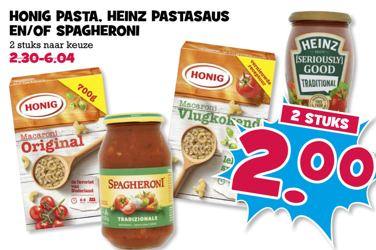 Honig   macaroni, pasta folder aanbieding bij  Boons Markt - details