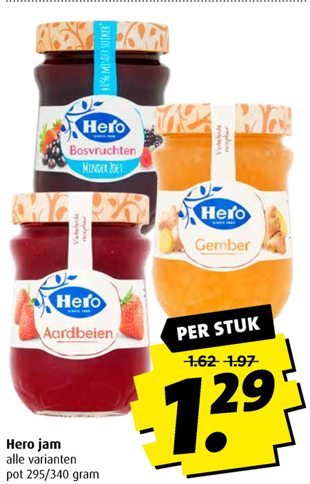 Hero   jam folder aanbieding bij  Boni - details