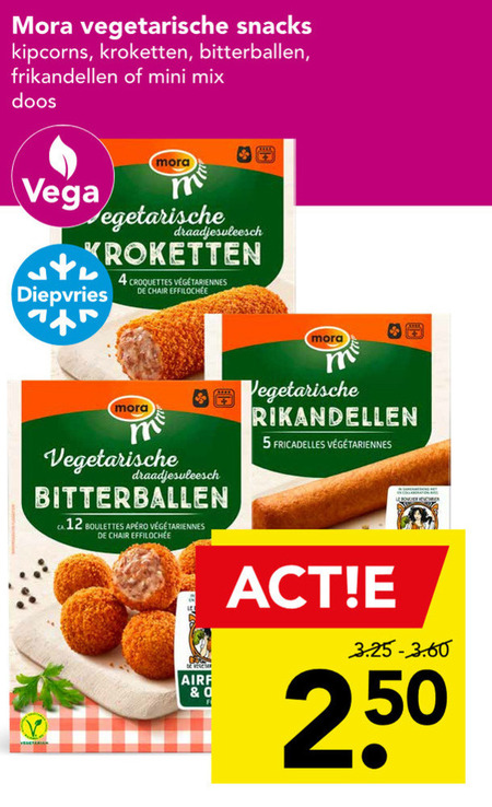 Mora   kroket, snack folder aanbieding bij  Deen - details