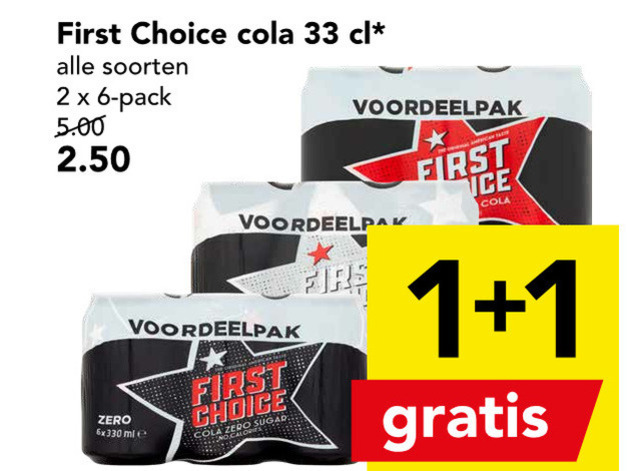 First Choice   cola folder aanbieding bij  Deen - details