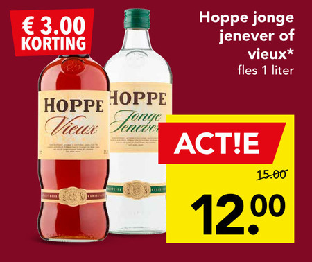 Hoppe   jenever, vieux folder aanbieding bij  Deen - details