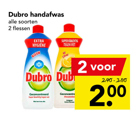 Dubro   afwasmiddel folder aanbieding bij  Deen - details