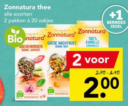 Zonnatura   thee folder aanbieding bij  Deen - details