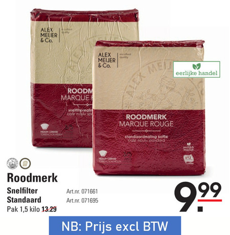 Alex Meijer   koffie folder aanbieding bij  Sligro - details