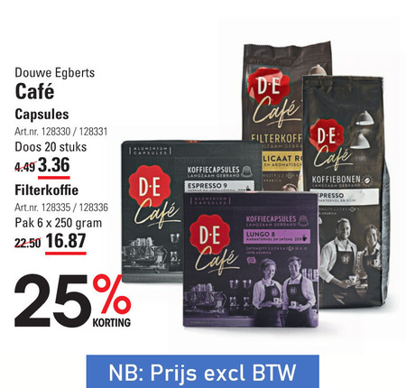 Douwe Egberts   koffie, koffiecups folder aanbieding bij  Sligro - details