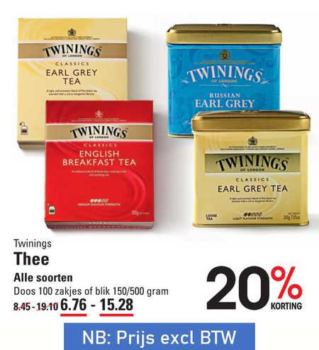 Twinings   thee folder aanbieding bij  Sligro - details