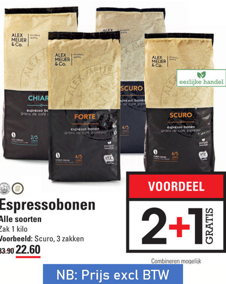 Alex Meijer   koffiebonen folder aanbieding bij  Sligro - details