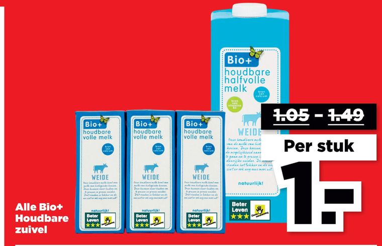 Bio Plus   melk folder aanbieding bij  Plus - details