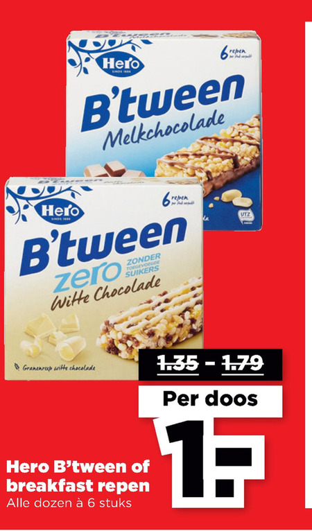 Hero   mueslireep folder aanbieding bij  Plus - details