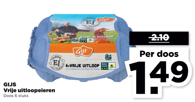 Gijs   scharreleieren folder aanbieding bij  Plus - details