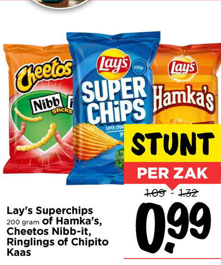 Cheetos   zoutje, chips folder aanbieding bij  Vomar - details